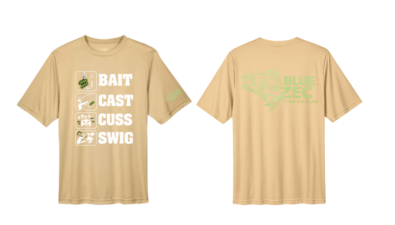 Bait-Cast-Cuss-Swig Fishing Club Athletic T-Shirt