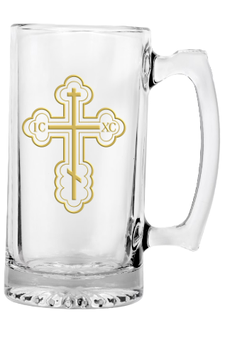 Orthodox Cross Beer Mug (5.75in.)