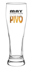 May Contain Pivo - Beer Glass (9in.)