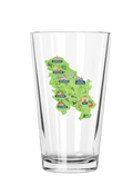 Serbia Country Pint Glass