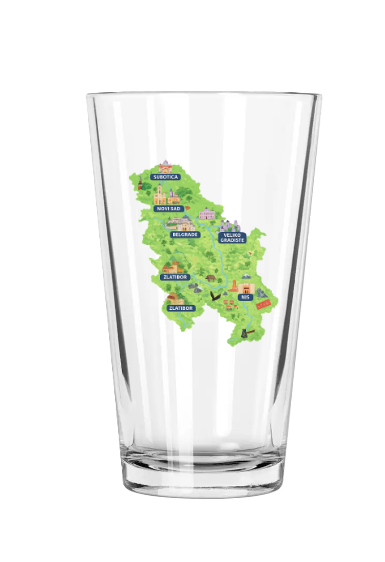 Serbia Country Pint Glass