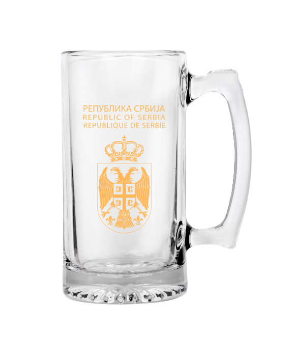 Republic of Serbia Beer Mug 26.5oz.