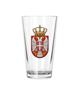 Serbian Eagle Pint Glass